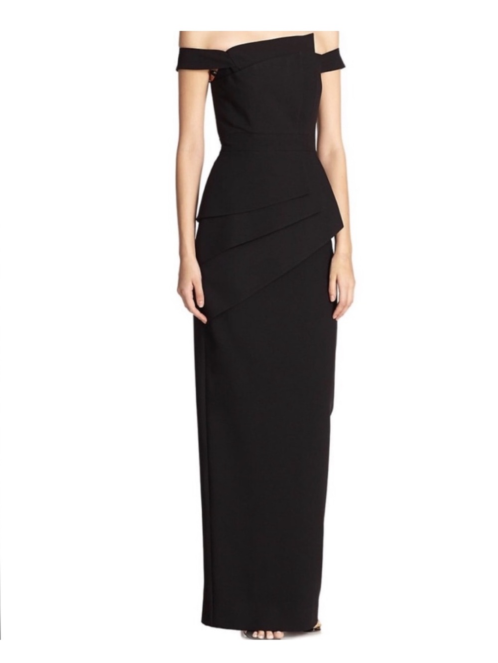 Black Halo La Reina Evening Gown in Black